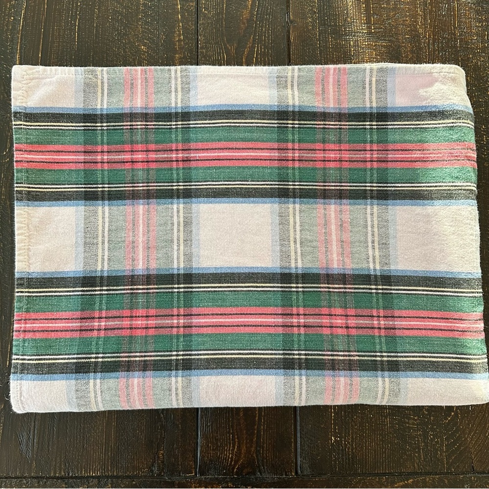 BOGO Vintage Pink Tartan Plaid Tablecloth 74x54